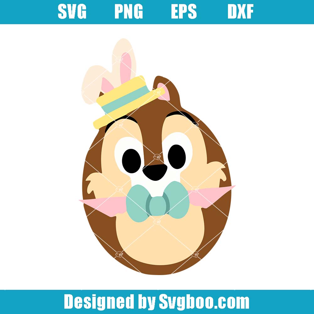 Chip And Dale Easter Svg, Disney Easter Egg Svg, Easter Kids Svg