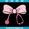 Coquette Nurse Stethoscope Bow Svg