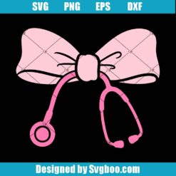 Coquette Nurse Stethoscope Bow Svg