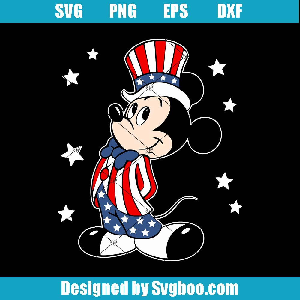 Disney Mickey And Friends Svg, 4th Of July Svg, Independence Day Svg Disney Mickey And Friends Svg