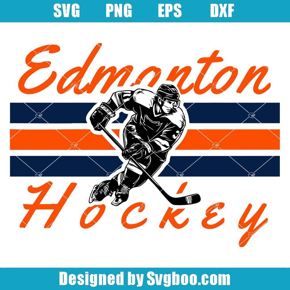 Edmonton Oilers Svg, Edmonton Hockey Svg, Hockey Player Svg Edmonton Oilers Svg