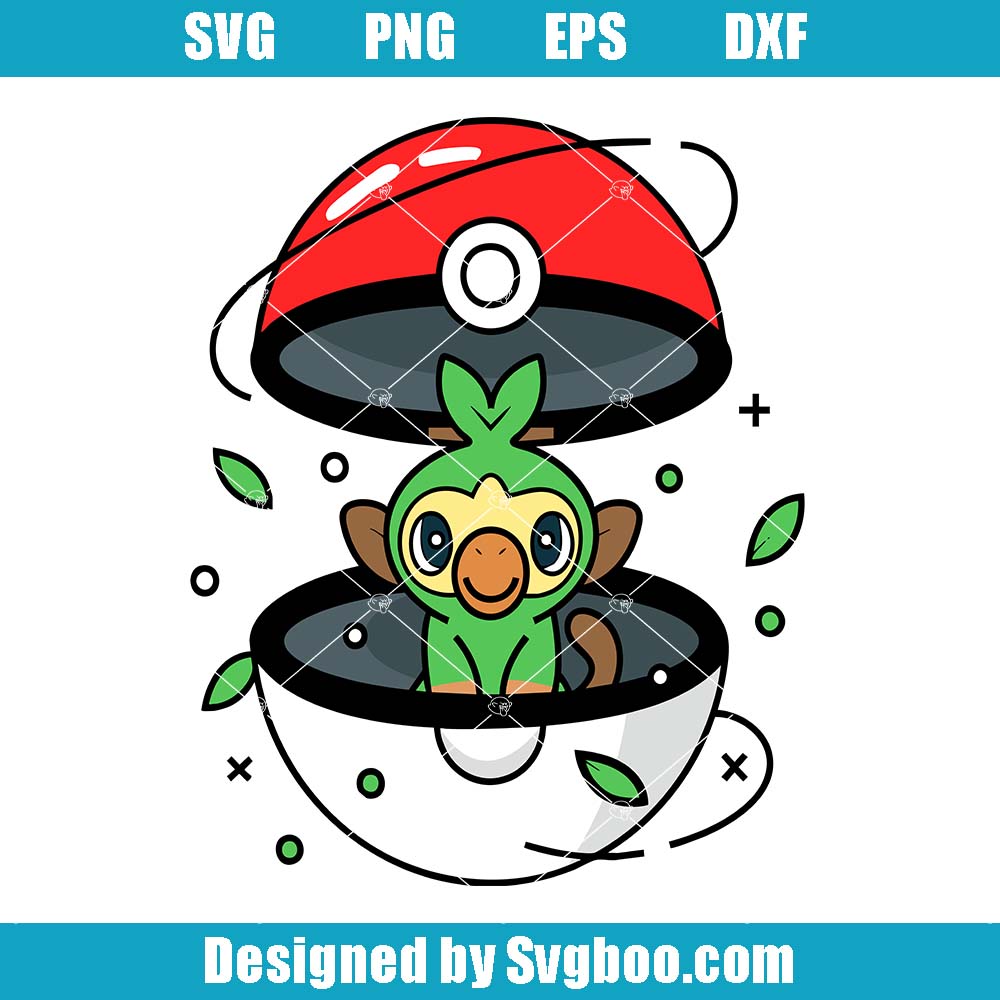 Funny Grookey Svg, Pokemon Sword Svg, Cartoon Character Svg Funny Grookey Svg