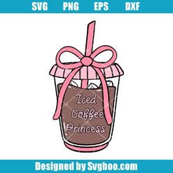 Iced Coffee Princess Svg
