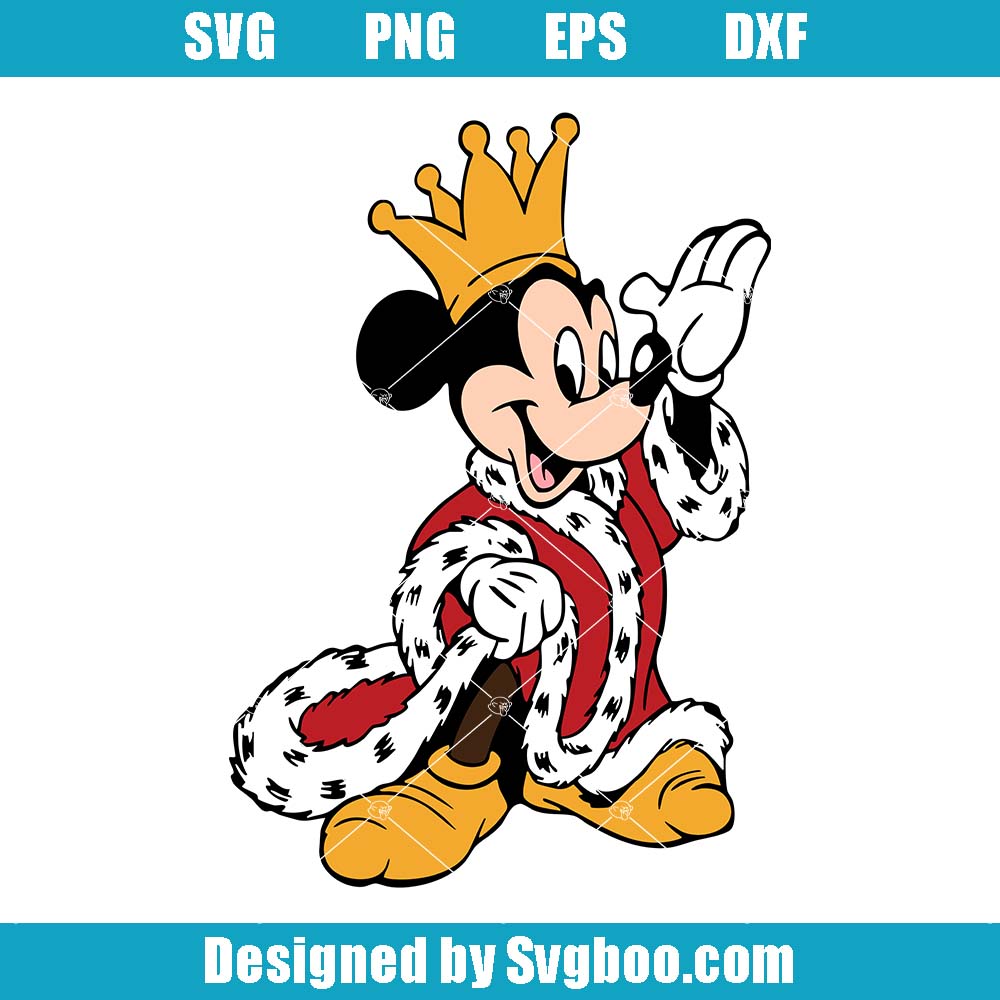 Mickey Mouse King Svg, Kingdom Reign Crown Jewels Svg, Fairy Tale Svg