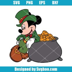 Mickey Mouse With A Pot Of Gold Svg
