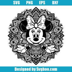 Minnie Mouse Floral Mandala Svg