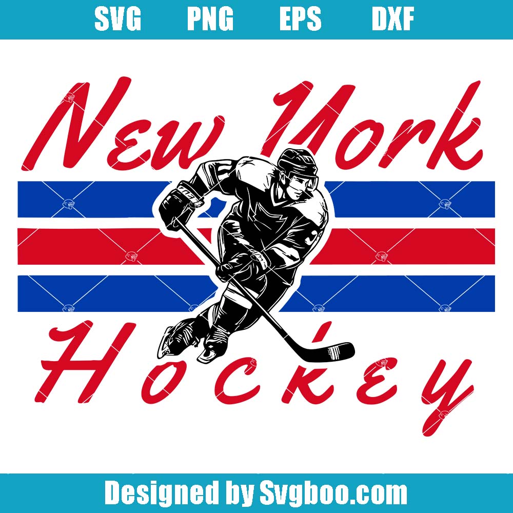 New York Rangers Svg, Rangers Hockey Svg, Hockey Player Svg New York Rangers Svg