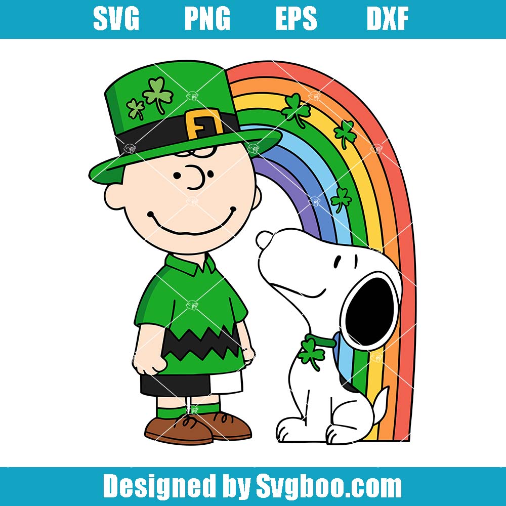 Peanuts St Patricks Day Cutouts Svg, St Patrick's Day Yard Signs Svg