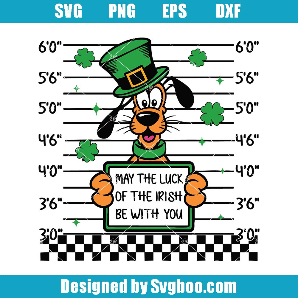 Pluto Dog And Friends Svg, St Patrick's Day Svg, Retro Leprechaun Svg