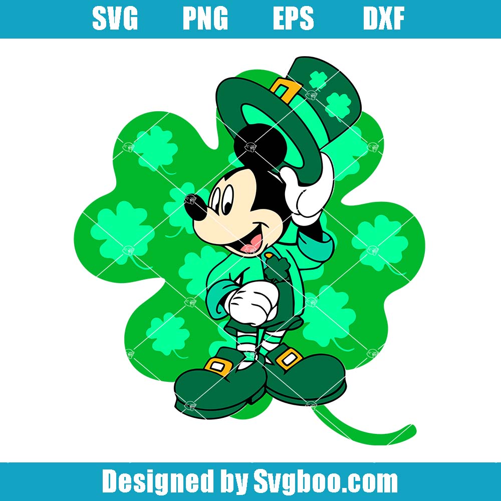Retro St Patricks Day Mickey Svg, Funny Mickey Mouse Svg Retro St Patricks Day Mickey Svg