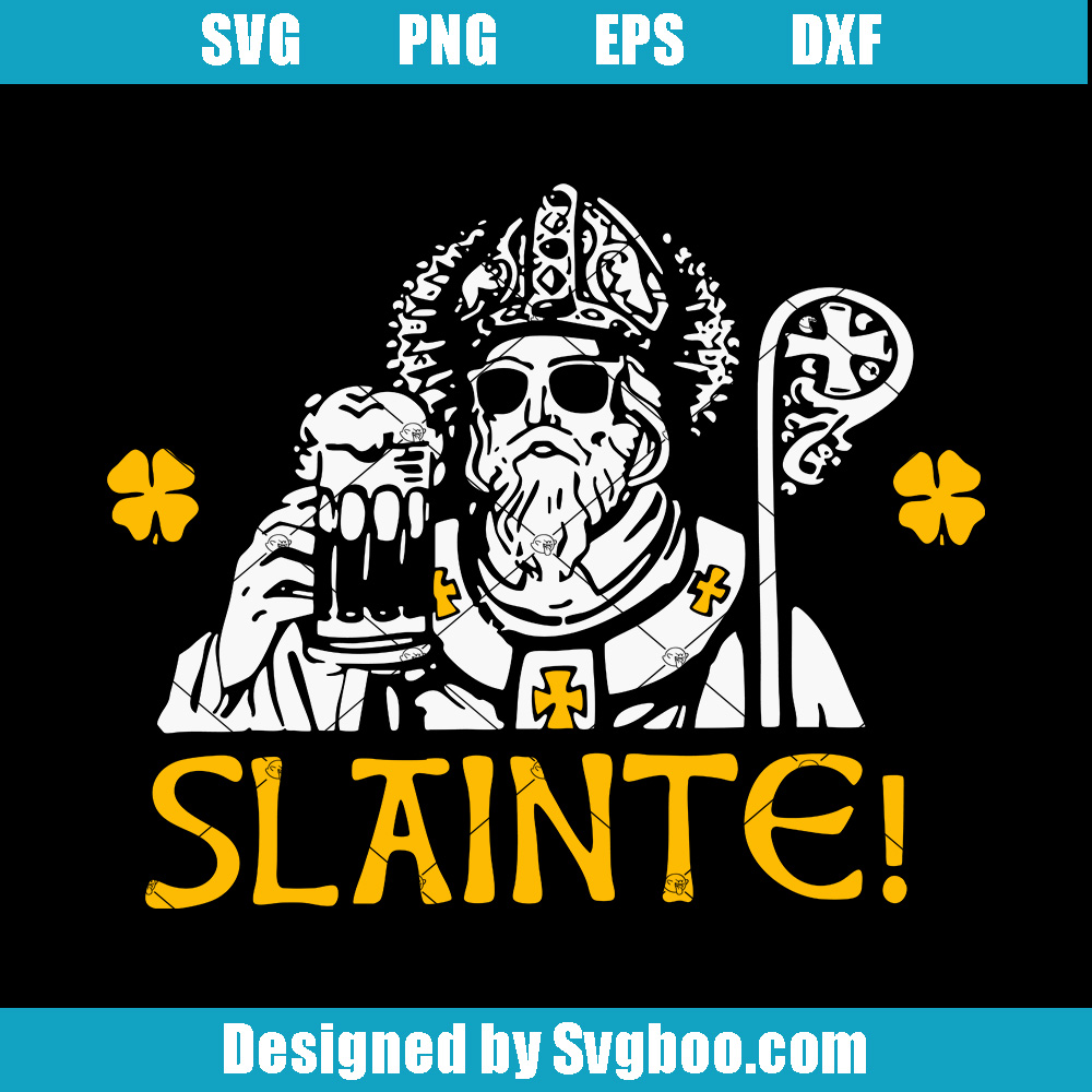 Slainte St Patricks Day Greeting Svg, Happy St Patricks Day Svg