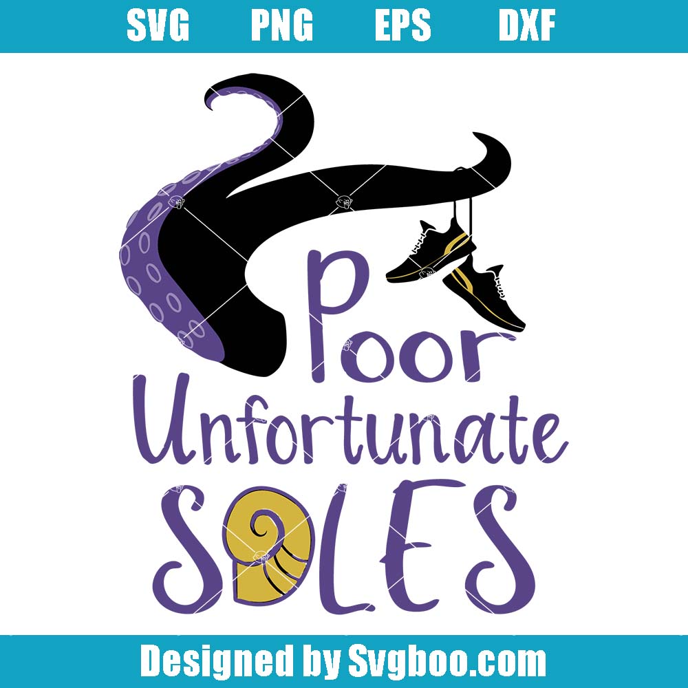 The Little Mermaid Svg, Poor Unfortunate Soles Svg, Run Disney Svg The Little Mermaid Svg