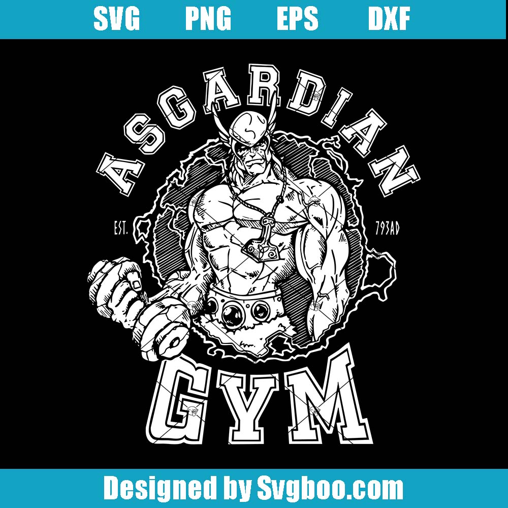 Asgardian Gym Est 193 AD Svg, Viking Norse Svg, Funny God Gym Svg Asgardian Gym Est 193 AD Svg