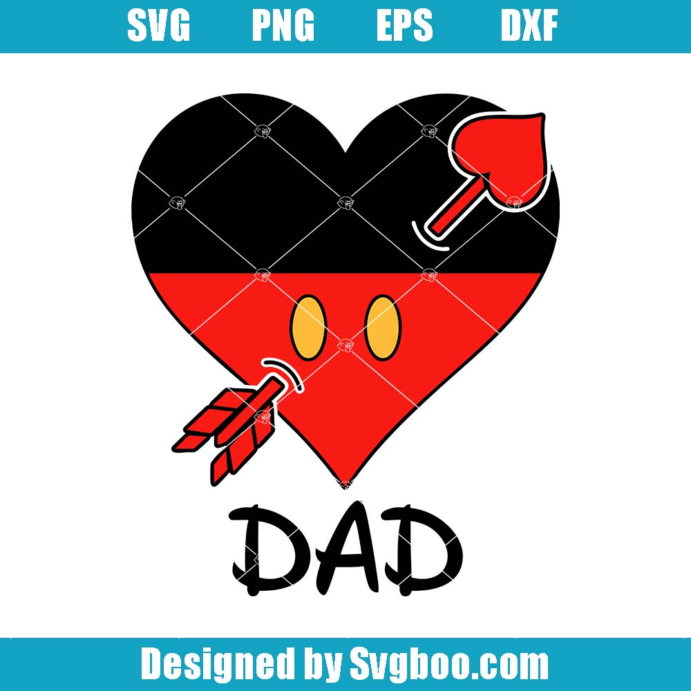 Disney Mickey Love Dad Svg, Father's Day Svg, Mickey Mouse Svg