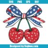 Patriotic Cherry Bow Svg