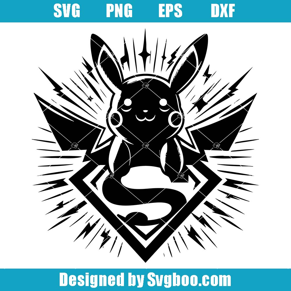 Super Pikachu Svg, Cartoon Clip Art Animals Svg, Funny Pikachu Svg Super Pikachu Svg