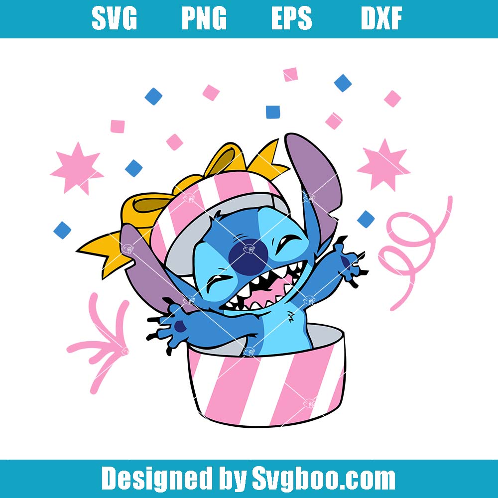 Surprise Stitch Svg, Stitch Birthday Svg, Happy Stitch Svg Surprise Stitch Svg