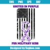 United In Purple For Military Kids Svg