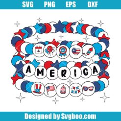 America Friendship Bracelet Svg