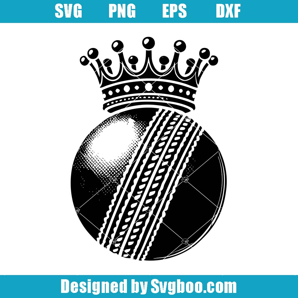Cricket Ball Svg, Cricket Ball Crown Svg, Cricket Ball Silhouette Svg Cricket Ball Svg