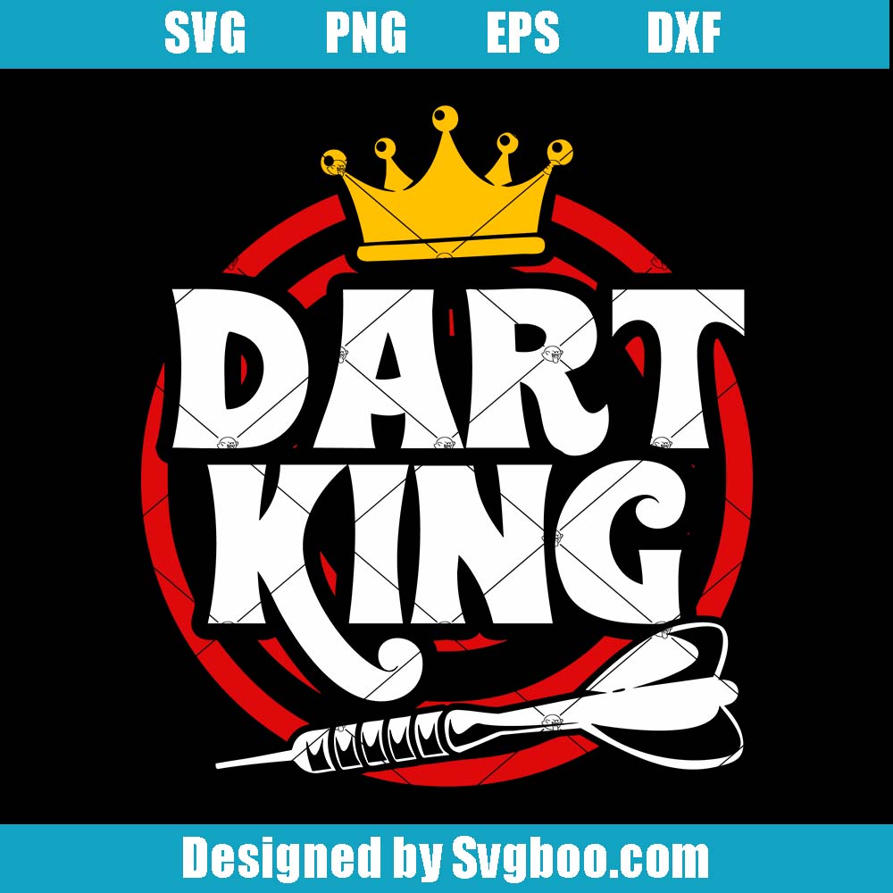 Dart King Svg, Dartboard Silhouette Svg, Dart Players Svg