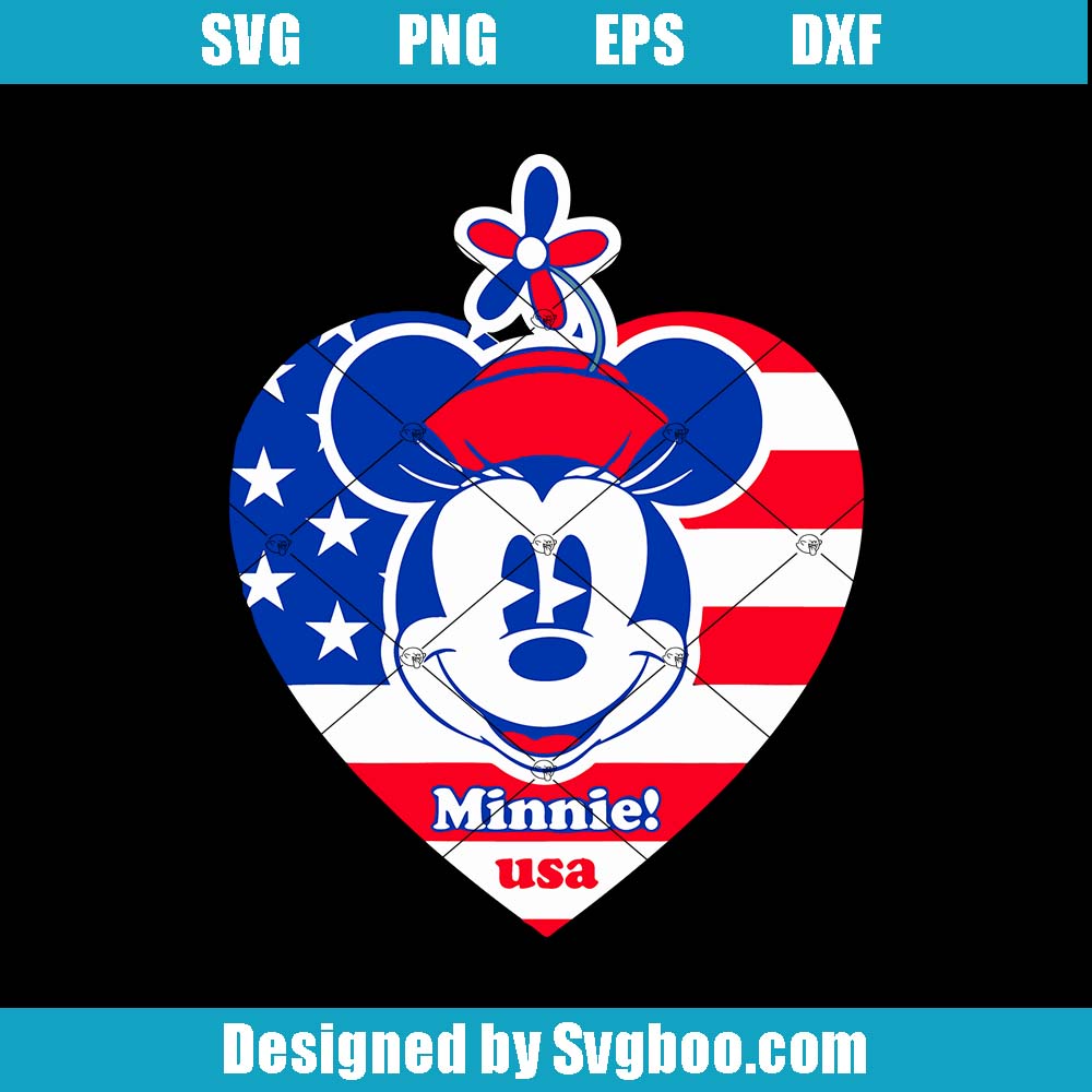 Disney Minnie Characters America Flag Svg, Disney Independence Day Svg Disney Minnie Characters America Flag Svg