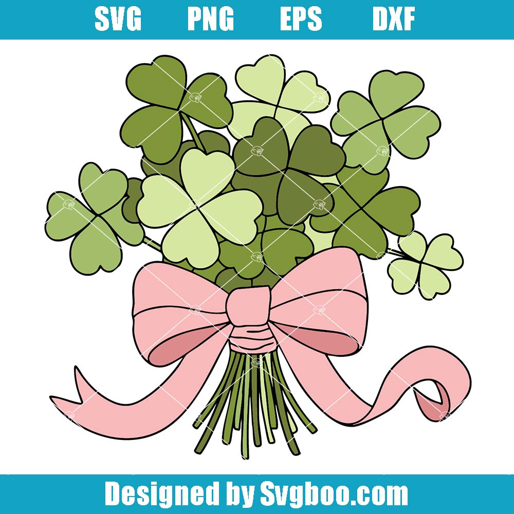 Four Leaf Clovers Svg, Shamrock Leaves Svg, Lucky Girl Svg