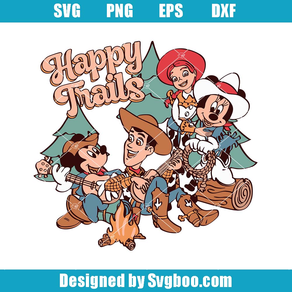 Happy Trails Svg, Mouse And Friends Svg, Summer Vibe Svg Happy Trails Svg