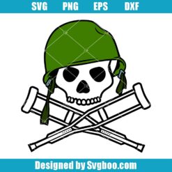 Jackass Military Helmet Skull & Crossbones Logo Svg