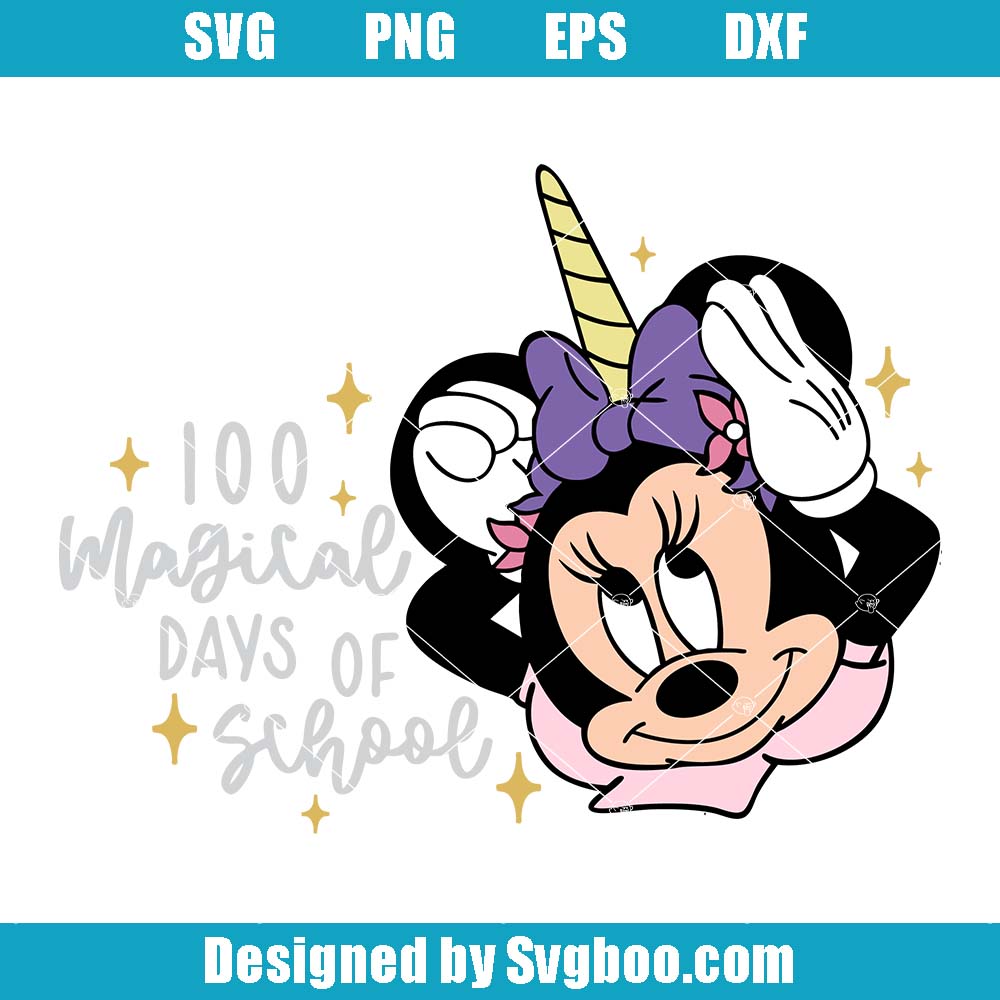 Magical 100 Days Of School Svg, Minnie School Svg, Magical Teacher Svg