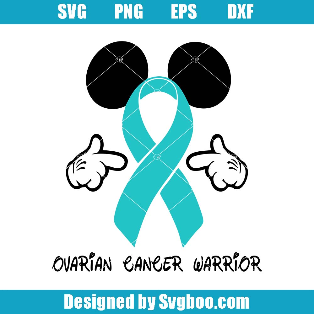 Ovarian Cancer Warrior Svg, Ovarian Cancer Awareness Svg