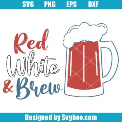 Red White & Brew Svg