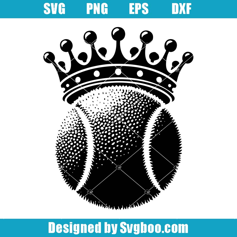 Tennis Ball Crown Svg, Tennis Ball Svg, Tennis Ball Silhouette Svg