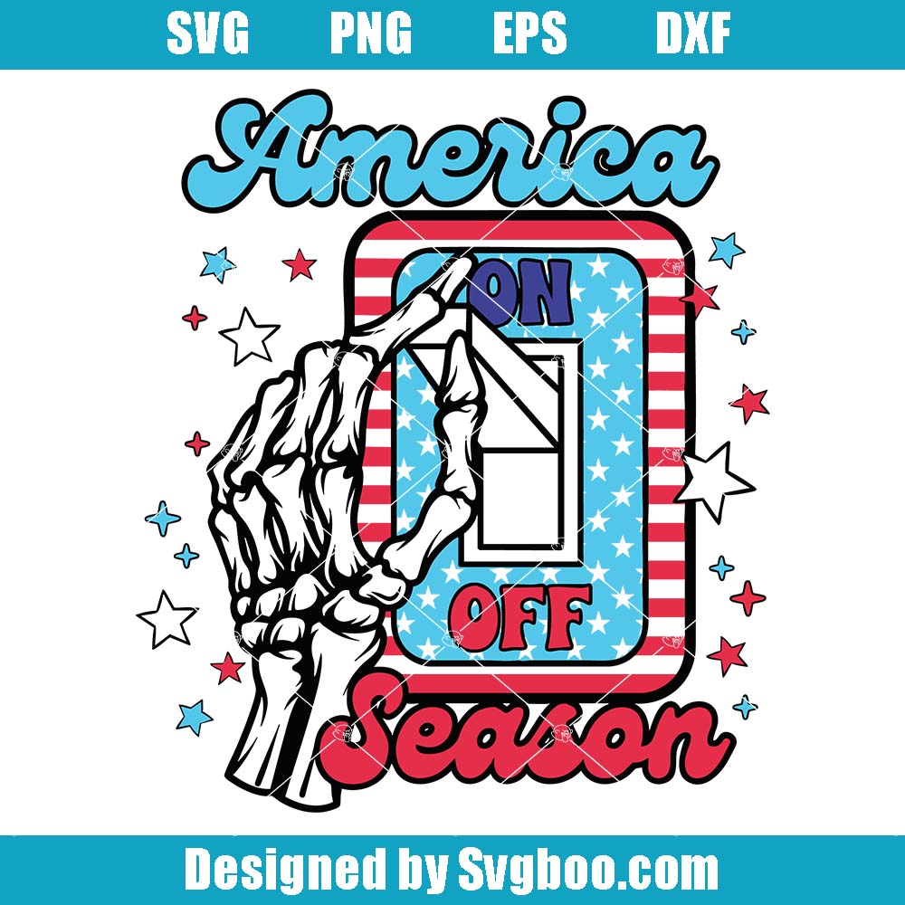 America Season Svg, Skeleton Hand Svg, Independence Day Svg
