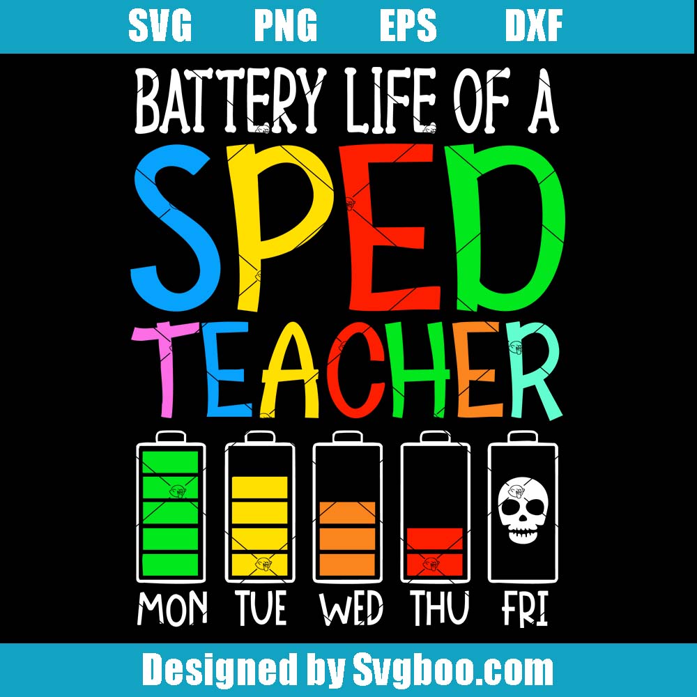 Battery Life Of A Sped Teacher Svg, Teacher Appreciation Svg