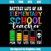 Battery Life Of Elementary School Teacher Svg