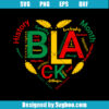 Black History Month Heart Shaped Svg