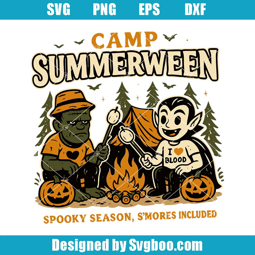 Camp Summerween Svg, Funny Summer-ween Svg, Spooky Season Svg