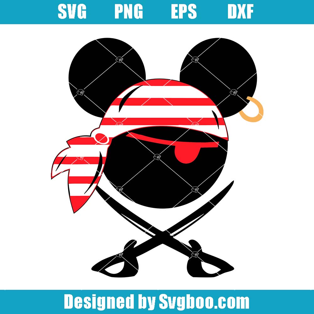 Disney Mickey Mouse Pirate Svg, Disney Mickey Mouse Head Svg Disney Mickey Mouse Pirate Svg