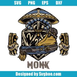 DnD Monk Character Job Class Svg
