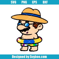 Funny Summer Mario Svg