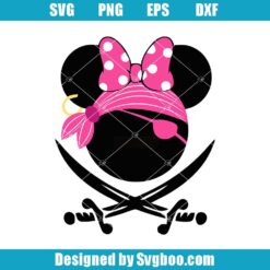 Minnie Mouse Head Pirate Svg