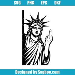 Peering Statue Of Liberty Middle Finger Svg
