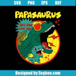 Scary Papasaurus Svg