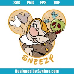 Sneezy The 7 Dwarfs Svg