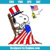 Snoopy Sewing The United States Flag Svg