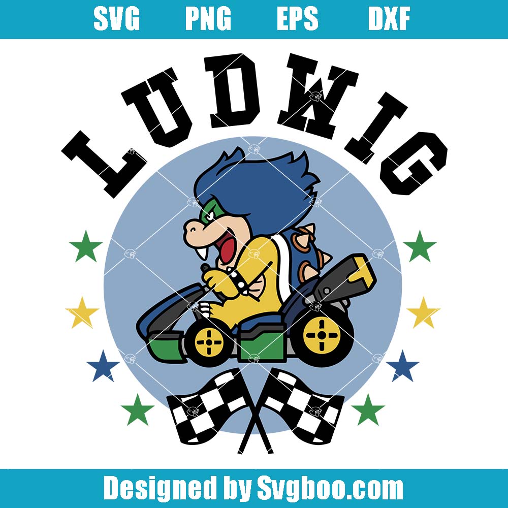 Super Mario Lud Wig Svg, Super Mario Kart Svg, Super Mario Gaming Svg Super Mario Lud Wig Svg