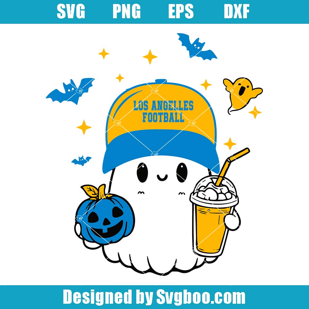 Los Angeles Football Svg, Halloween Sport Svg, American Football Svg