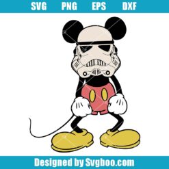 Mickey Mouse And Stormtroopers, Mickey Wearing Space Helmet Svg