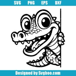 Peekaboo Alligator Svg